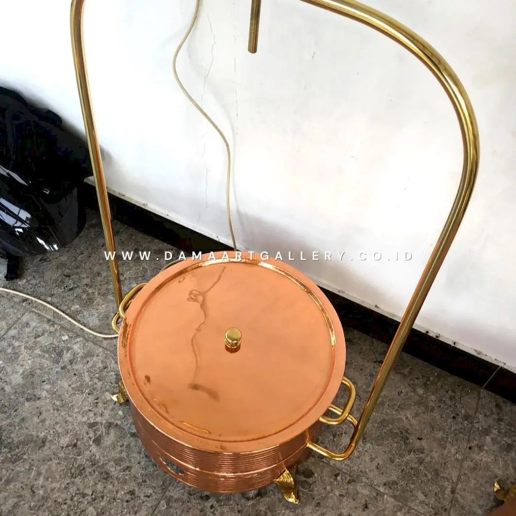 Chafingdish Tembaga Motif Garis